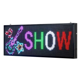 Programmable LED Sign, P10 Full Color Flexible Digital Scrolling Panel, DIY Custom Text Pattern GIF Display Board