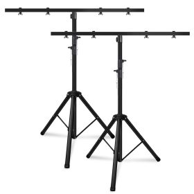5 Core DJ Light Stand Pair Height Adjustable 39-100" Heavy Duty Tripod Stage Lights Stands w Light T Bar - LS 100 2PCS