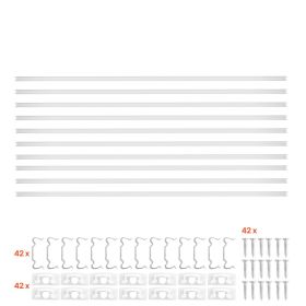 10-Pack 6.6 ft/2M U Shape LED Aluminum Channel, with Milky Cover, End Caps and Mounting Clips, Aluminum Profile for LED Strip Light Installations