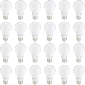 LED Light Bulbs, 60W Equivalent, Daylight White 5000K, Non-Dimmable, Energy Efficient 9W, E26 Base, 10,000 Hour Lifetime, 24-Pack