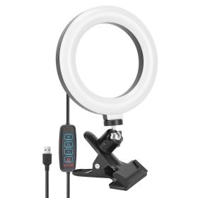 6.3in USB Powered LED Ring Light with Clip - 3 Light Modes, Dimmable - Perfect for Live Stream, Makeup, Photography