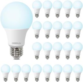LED Light Bulbs Daylight 5000K, 60 Watt Equivalent LED Bulbs, A19 Standard Bulbs, 800 LM, 15000 Hours, E26 Base, Non-Dimmable (LED: LED)
